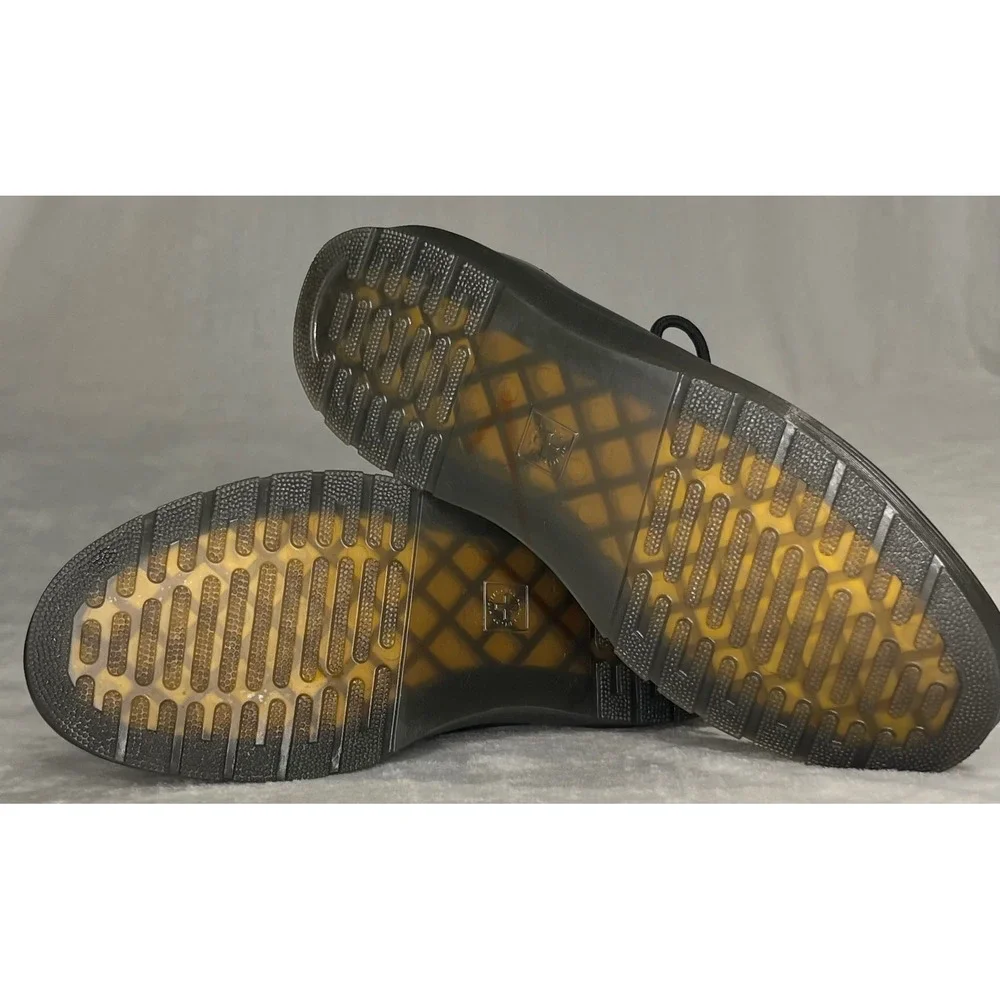 Dr. Martens M 6 L 7 Zavala Lo Smooth Black Leather 3-Eye Platform Oxford Shoes